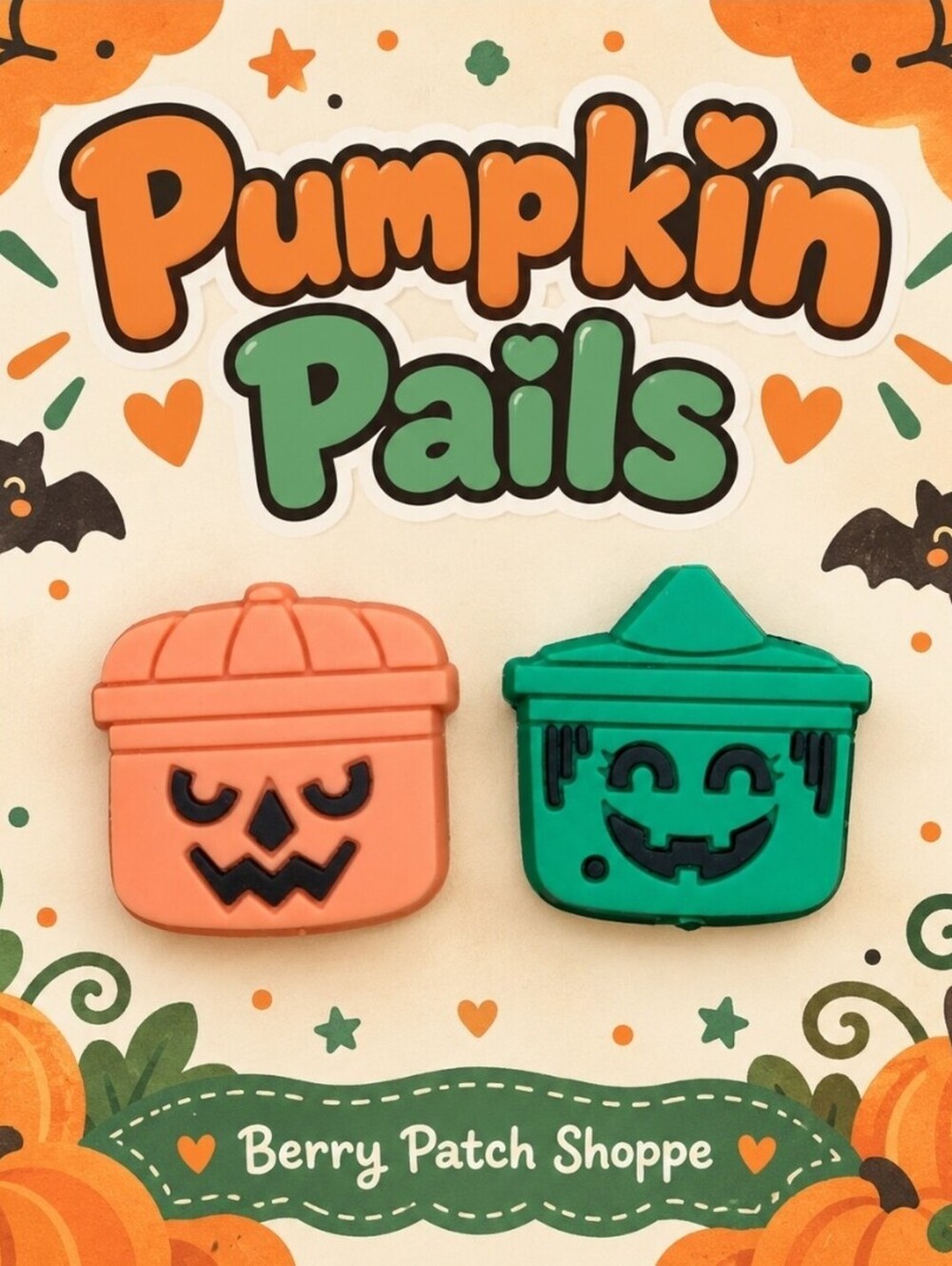 Retro Nostalgic Pumpkin Witch Trick-or-treat Charm Pals